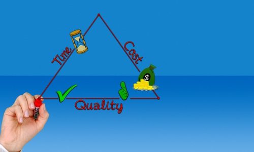 chef de projet web - plus qu'un site - triangle -temps - qualité - coût -